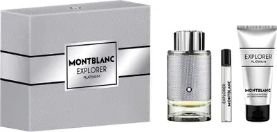 Image de Mont Blanc Explorer Platinum Set Eau de Parfum, 100 ml + Eau de Parfum Miniature, 7.5 ml + Gel Douche, 100 ml