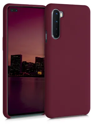 Produktbild von kwmobile Handyhülle für OnePlus Nord Hülle - Case Silikon - Kabelloses Laden - Schutzhülle Cover in Rhabarber Rot
