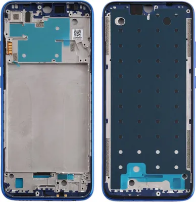 Image de Boîtier Cadre central Couvercle pour Xiaomi Redmi Note 8 Bleu Réparation de remplacement