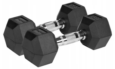 Produktbild von Rebel RBA-2325-06 Pogumované litinové činky HEX 2 x 6 kg
