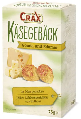 Produktbild von Cräx Käsegebäck Gouda und Edamer 75g