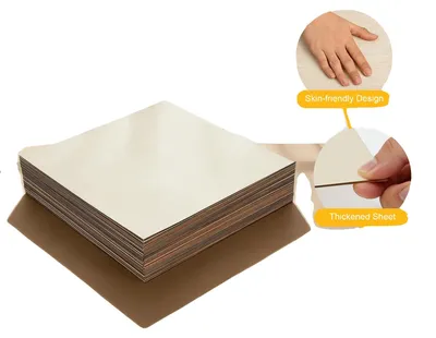 Imagen del producto de Paneles de madera de tilo, juego de 30 piezas, versátiles para proyectos de bricolaje, color natural
