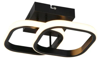 Produktbild von LED-Deckenleuchte 24 x 24 cm Schwarz matt Metall