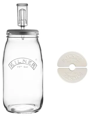 Produktbild von Kilner Fermentier Set 3teilig, 3 l, Glas, Transparent, Edelstahl, 127 mm, 260 mm, 300 mm