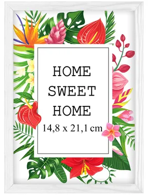 Obrázok produktu pre Rámček MG Design, biela farba, formát A5 (14,8 x 21,1 cm) – vyrobený z prírodného dreva s akrylovým sklom, určený na zavesenie aj na postavenie, vhodný na fotografie, plagáty a puzzle