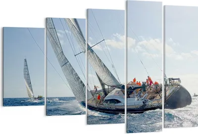 Produktbild von Bild auf Leinwand - Leinwandbild - Segelschiff Meer - 150x100cm - Wand Bild - Wanddeko - Leinwanddruck - Bilder - Kunstdruck - Wanddekoration - Leinwand bilder - Wandkunst - EG150x100-4032