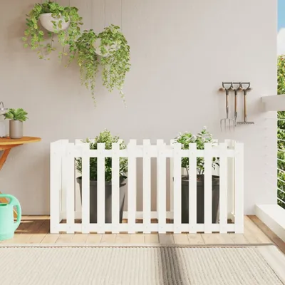 Produktbild von Maison Exclusive - Hochbeet Lattenzaun-Design Weiß 150x50x70 cm Massivholz Kiefer