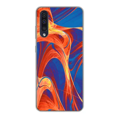 Produktbild von MuchoWow® Handyhülle Schutzhülle Hülle für Samsung Galaxy A30s Kunst - Wellen - Farbe - Psychedelisch Silikon Softcase Handy Hülle - Karteninhaber