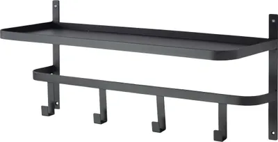 Produktbild von LOFT42 Shelf Wandgaderobe 4 Haken - Metall - Schwarz