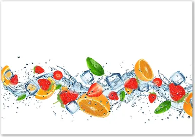 Produktbild von Tulup® Glas-Bild - 100 x 70 - Wandbild aus Glas - Wandkunst - Wandbild hinter gehärtetem Sicherheitsglas - Essen & Getränke - Frucht Eis - Mehrfarbig