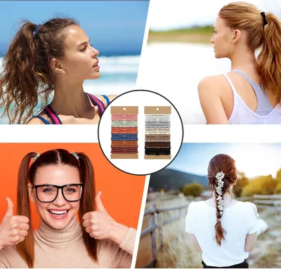 Produktbild von Boho Geflochtenes Scrunchies Set - 48 Teile für Frauen und Mädchen