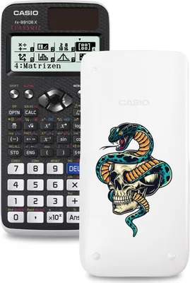 Produktbild von Casio FX-991DE X ClassWiz Schulrechner mit grüner Schlangen-Bedruckung (Motiv 07)
