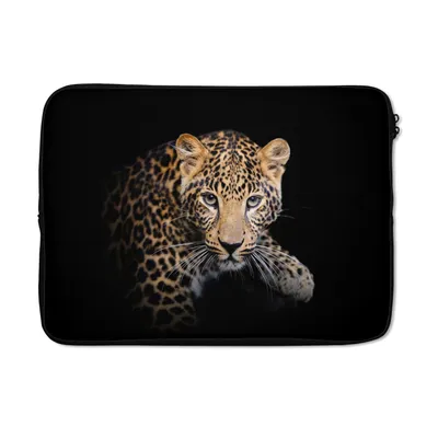 Produktbild von MuchoWow® Laptop Hülle 14 ZollPanther - Schwarz - Tiere Laptoptasche - Laptoptasche - Stoßsicher - Schutzhaube