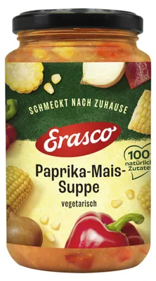 Zdjęcie produktu dla Zupa paprykowo-kukurydziana Erasco (wegetariańska) – opakowanie 350 ml