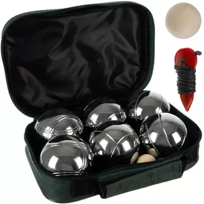 Produktbild von Boule 6 Kugel Set mit Zubehör Outdoor-Aktivitäten Gravierte Motiven Hülle