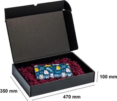 Obrázek produktu pro Černý karton 470 x 350 x 100 mm - vysekávaný, lisovaný, e-commerce