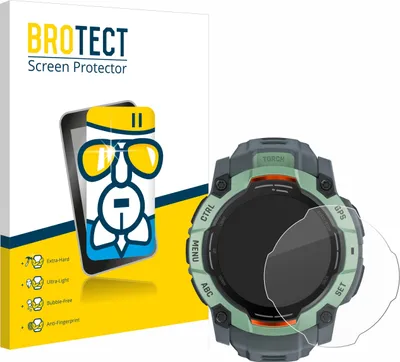 Produktbild von BROTECT Schutzglas für Garmin Instinct 3 AMOLED (50 mm) Schutzfolie Panzer Folie Glas Display Schutz klar
