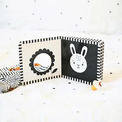 Obrázok produktu pre Baby Animals: Kontrastbuch für Babys mit Öffnungen · kontrastreiche Bilder angepasst an Babyaugen · Schwarz Weiß Buch für Neugeborene · Mein erstes Bilderbuch · Montessori Buch