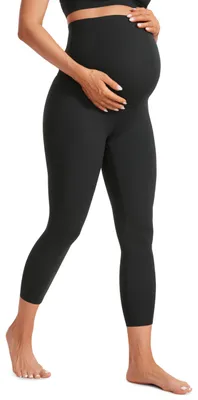 Produktbild von CRZ YOGA Damen Butterluxe 3/4 Umstandsleggings High Waist Umstandshose Skinny Sc