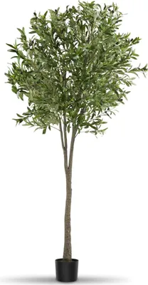 Produktbild von tectake® Künstlicher Olivenbaum Oleand verschiedene Größen stabiler Kunststoff-Blumentopf