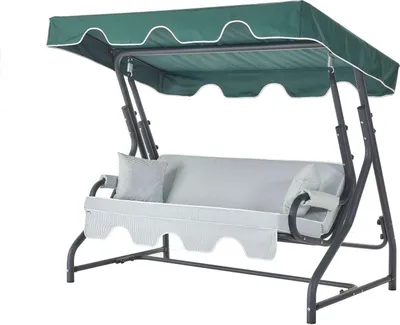 Produktbild von Skye Decor, Ruta - Green, White, Dreifach-Gartenschaukel, Grün, 200 x 170 x 110 cm