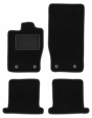 Image de Tapis de sol en moquette pour Jaguar XK 2006-2014 (coupé) – jeu de 4 pièces, noirs, sur mesure – Wielganizator LUX
