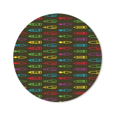 Produktbild von MuchoWow® Mauspad Mousepad Bleistifte - Muster - Bleistift - Regenbogen 40x40 cm - Mousepads - Maus Mat - Pad - Mausunterlage - Schreibtisch Accessoires