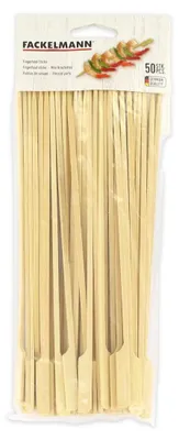 Image de Lot de 50 pics à brochette en bois de 25 cm Fackelmann Wood Edition
