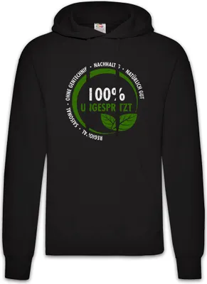 Produktbild von Urban Backwoods 100% Ungespritzt, Herren Hoodie, Farbe: Schwarz, Größe: L