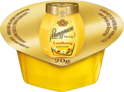 Image de Langnese miel de campagne jaune soleil finement crémeux portions 72x20g