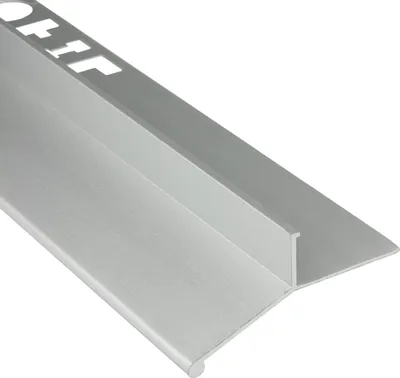 Produktbild von Alu Balkon Terrasse abtropf Profil Fliesenschiene Profil Schiene L300cm farbig 10mm silber