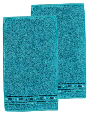 Produktbild von Gästetuch 2er-Pack - Achern türkis Größe 30x50 cm - 500 g/m² - schnell trocknend, extra saugstark, beidseitige Schlaufen