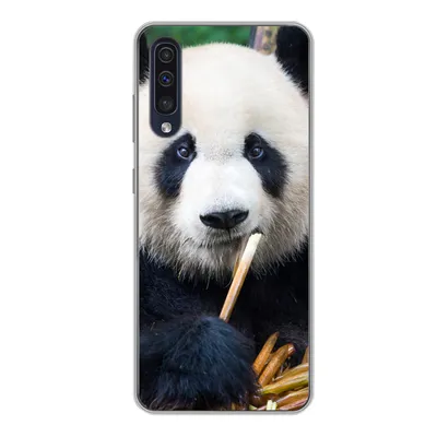 Produktbild von MuchoWow® Handyhülle Schutzhülle Hülle für Samsung Galaxy A50 Panda - Bambus - Natur Silikon Softcase Handy Hülle - Mobiltelefonhülle