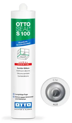 Produktbild von Otto-Chemie Ottoseal 1K-Silikon-Dichtstoff S100 Premium 300ml C14 Alu