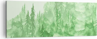 Produktbild von Bild auf Leinwand - Leinwandbild - Wald Baum Natur - 140x50cm - Wand Bild - Wanddeko - Wandbilder - Leinwanddruck - Bilder - Kunstdruck - Wanddekoration - Leinwand bilder - Wandkunst - AB140x50-4046