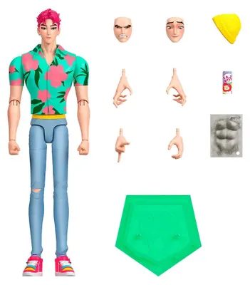 Produktbild von Mattel KPop Demon Hunters Saja Boys Abby-Actionfigur, ca. 17 cm groß, mit Zubehörteilen sowie austauschbaren Gesichtern und Händen, 4 Jahr(e), Mehrfarbig, Kunststoff