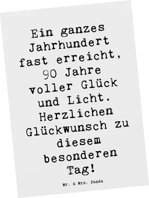 Produktbild von Mr. & Mrs. Panda Postkarte Spruch 90. Geburtstag - Weiß - Geschenk, bildkarte, Meilenstein, Happy Birthday, wertvolle Momente, Ansichtskarte, Glückwunsch, Postkarten