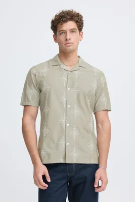 Produktbild von Casual Friday CFLeopold Herren Kurzarmhemd Hemd Herrenhemd 100% Baumwolle Regular Fit