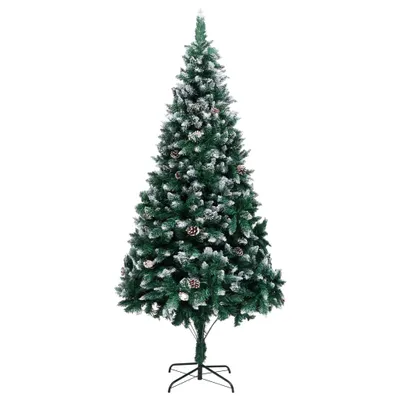 Image de Maison Exclusive - Sapin de Noël artificiel avec pommes de pin et neige, 240 cm