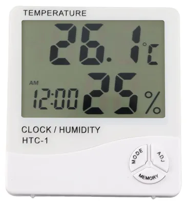 Produktbild von Elektronisches Temperatur- und Feuchtigkeitsmessgerät mit digitaler Anzeige, Thermometer und Hygrometer für den Innenbereich