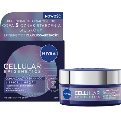 Image de NIVEA CELLULAR EPIGENETICS, Crème de nuit anti-rides avec vitamine B5, 50 ml