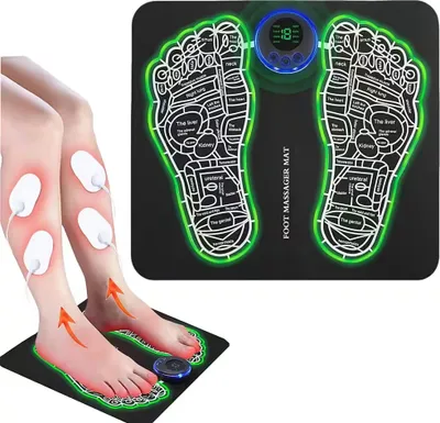Produktbild von Fußmassagegeräte, 13er-Set EMS Elektrisches Fußmassagegerät, 8 Modi Klappbarer Fußmassage, USB wiederaufladbares Fußmassage-Gerät mit Fernbedienung
