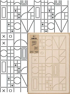 Produktbild von Wandschablone Groß Muster, Malschablone 59x95 cm Geometrisch Fliesen Linien Figur Wiederverwendbare Kunststoff, Geometrische Tapete Wandgestaltung