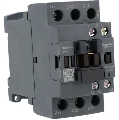 Produktbild von Easy TeSys Control AC-3 Leistungsschütz, 32 A, 3-polig (1 Schließer), 24 V DC Spule LC1E3201BD