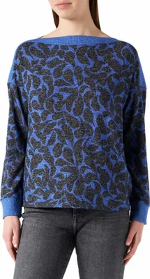 Produktbild von 27347 Street One, ,  Damen Pullover, Feinstrick, blau schwarz gemustert, 42