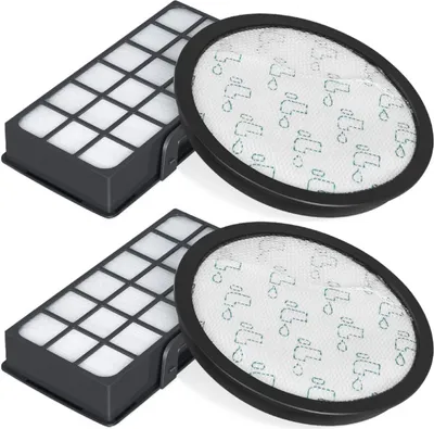 Two sets of vacuum cleaner filters are shown against a white background.