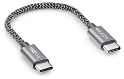Produktbild von deleyCON 0,15m USB C Kabel Kurz (100W Schnellladekabel) PD 3.0 - C auf C - Ladekabel für iPhone 17 16 15 Pro Max Air Galaxy A16 A26 A56 S26 S25 S24 Pixel iPad MacBook AirPods Tablet Switch PS5