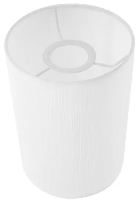 Stoffen Lampenkap E27/E14, Weiß, 20x14x14 cm, Trommelform