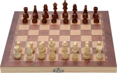 Obrázek produktu pro Jopassy šachy stolní hry KOMPLETNÍ sada šachy cestovní šachy backgammon dřevo 29x29CM cestovní šachy