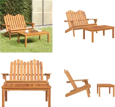 Obrázok produktu pre vidaXL 2 ks záhradná obývacia súprava Adirondack z masívneho dreva akácie - Záhradná obývacia súprava - Záhradné obývacie súpravy - Obývacia súprava - Súprava záhradného nábytku